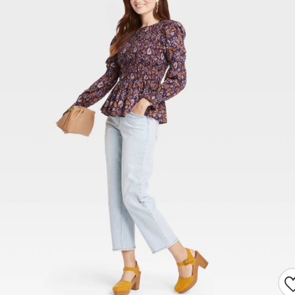 Universal Thread Women's Puff Long Sleeve Smocked Blouse - Picture 14 of 14